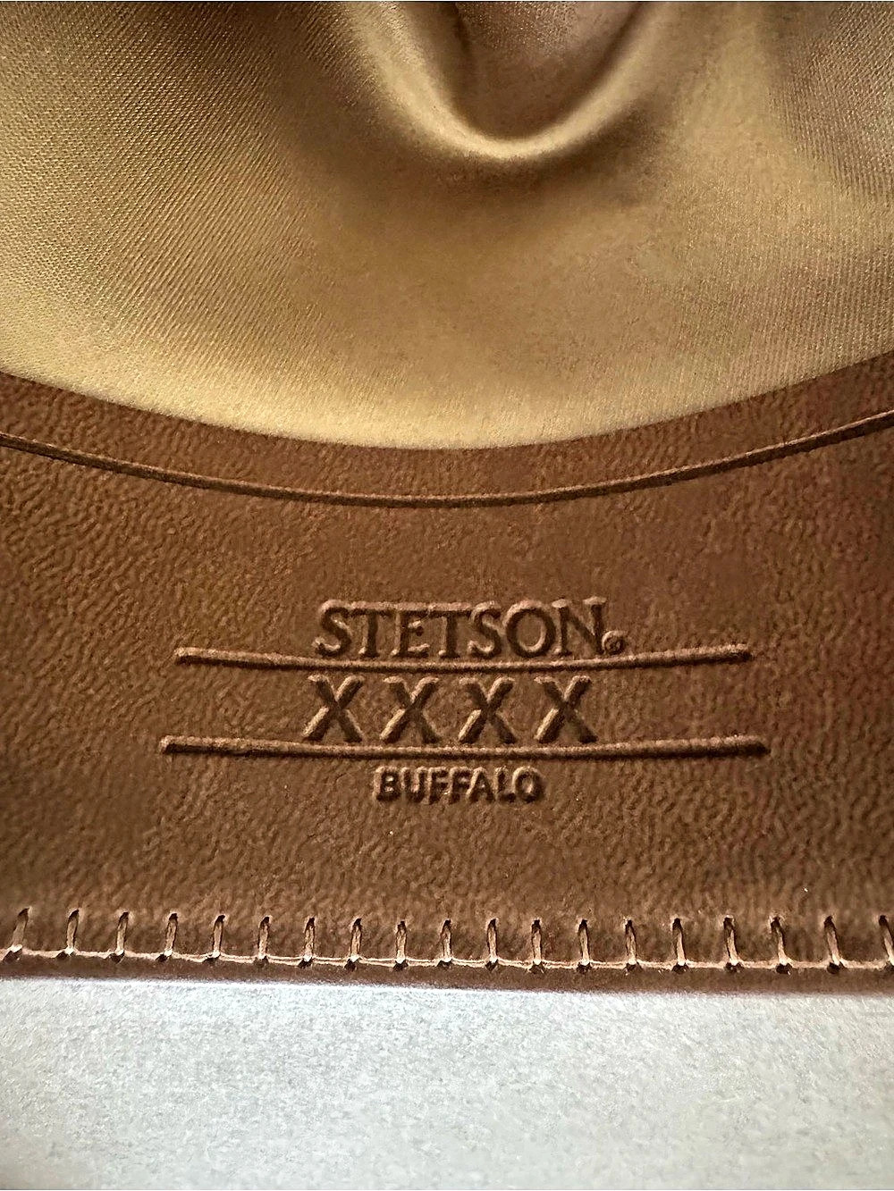 Stetson Drifter 4X Buffalo Felt Cowboy Hat Felt Hat Brown Size 7 5/8 NEW - Picture 5 of 7